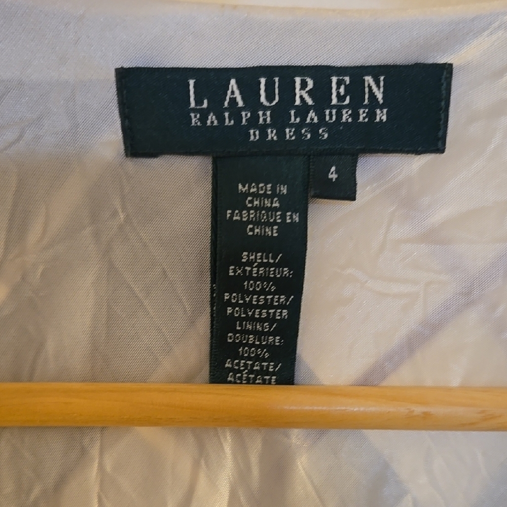 Lauren Ralph Lauren Black and White Sleeveless V-neck Sheath Dress - Picture 2 of 6